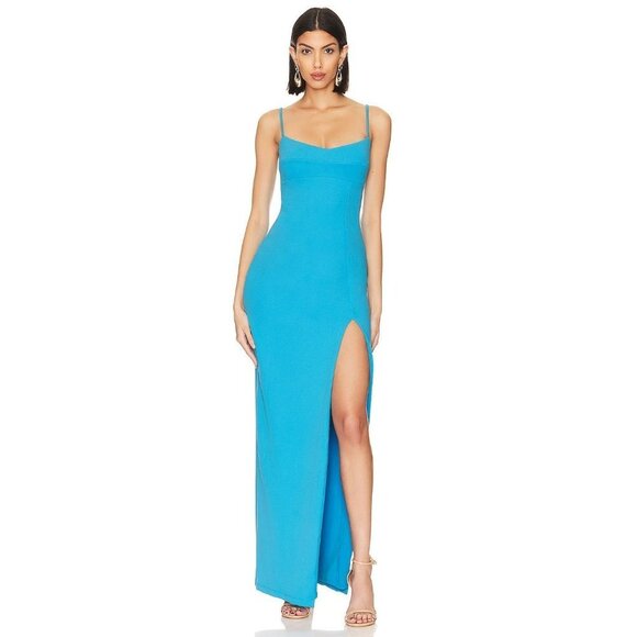 Nookie Womens Maia Maxi Dress in Blue Sleeveless Size Large‎ - Picture 1 of 11